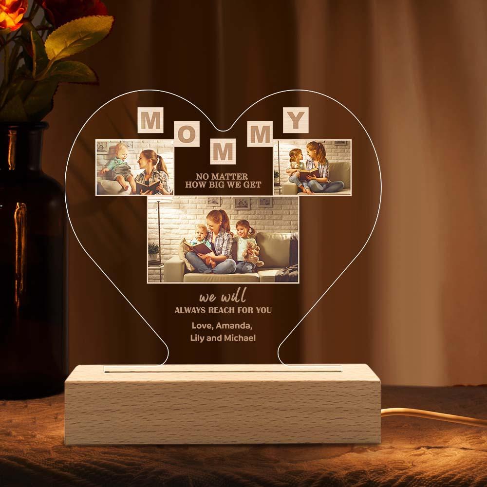 Mother's Day Gift Custom Photo Keychian/Plaque/Night Light For Mom - photowatch