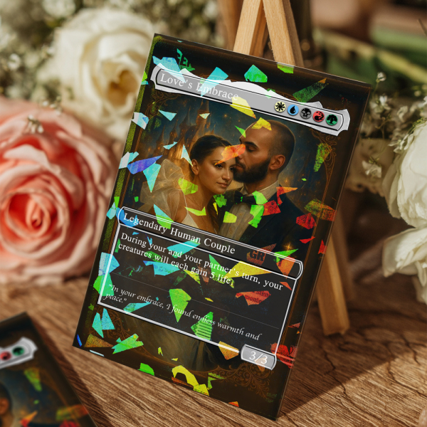 Custom Anime Couples Magic Card Personalized Photo Magic Anime Card Anniversary Gift for Couples - Photowatch