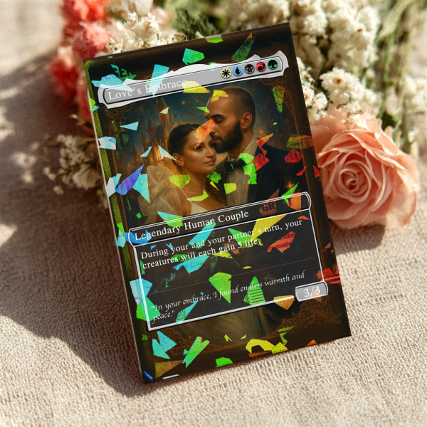 Custom Anime Couples Magic Card Personalized Photo Magic Anime Card Anniversary Gift for Couples - Photowatch