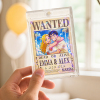Custom Anime Bounty Couple Portrait Game Card, Personalized WANTED Bounty Card with Holographic Foil, Unique Gift for Couples & Friends
