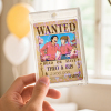 Custom Anime Bounty Couple Portrait Game Card, Personalized WANTED Bounty Card with Holographic Foil, Unique Gift for Couples & Friends