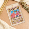 Custom Anime Bounty Couple Portrait Game Card, Personalized WANTED Bounty Card with Holographic Foil, Unique Gift for Couples & Friends