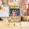 Custom Anime Bounty Couple Portrait Game Card, Personalized WANTED Bounty Card with Holographic Foil, Unique Gift for Couples & Friends