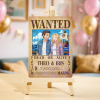 Custom Anime Bounty Couple Portrait Game Card, Personalized WANTED Bounty Card with Holographic Foil, Unique Gift for Couples & Friends