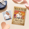 Custom Anime Bounty Couple Portrait Game Card, Personalized WANTED Bounty Card with Holographic Foil, Unique Gift for Couples & Friends