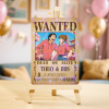 Custom Anime Bounty Couple Portrait Game Card, Personalized WANTED Bounty Card with Holographic Foil, Unique Gift for Couples & Friends
