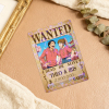 Custom Anime Bounty Couple Portrait Game Card, Personalized WANTED Bounty Card with Holographic Foil, Unique Gift for Couples & Friends