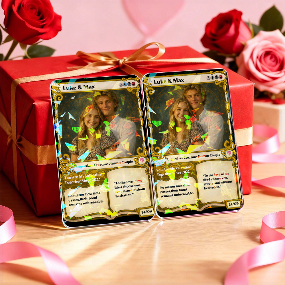 Custom Magic Card Fantasy Game Anime Card Valentine's Day Gift for Couple