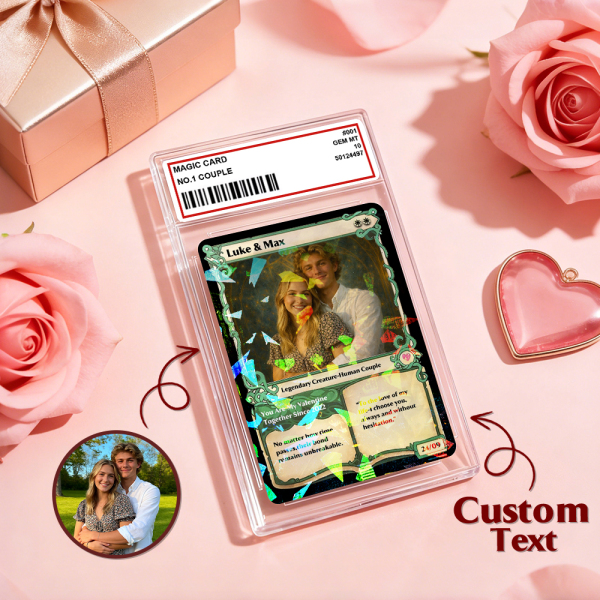 Custom Magic Card Fantasy Game Anime Card Valentine's Day Gift for Couple