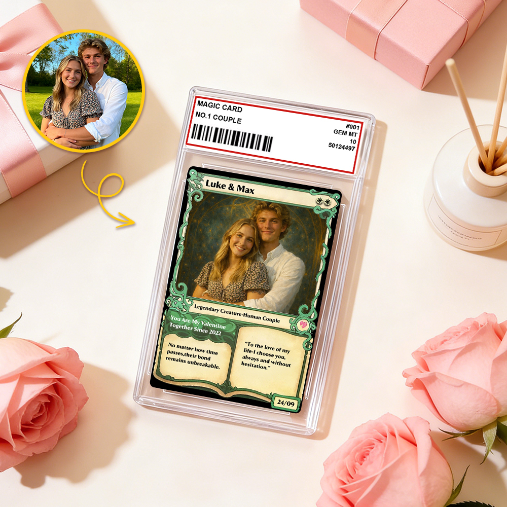 Custom Magic Card Fantasy Game Anime Card Valentine's Day Gift for Couple