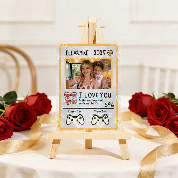 Personalized Valentine’s Day Power Couple Card, Custom Anniversary Card Couple Photo Anime Style, Best Valentine's Day Gift for Lover