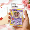 Personalized Valentine’s Day Power Couple Card, Custom Anniversary Card Couple Photo Anime Style, Best Valentine's Day Gift for Lover