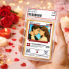 Personalized Valentine’s Day Power Couple Card, Custom Anniversary Card Couple Photo Anime Style, Best Valentine's Day Gift for Lover