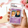 Personalized Valentine’s Day Power Couple Card, Custom Anniversary Card Couple Photo Anime Style, Best Valentine's Day Gift for Lover