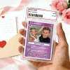 Personalized Valentine’s Day Power Couple Card, Custom Anniversary Card Couple Photo Anime Style, Best Valentine's Day Gift for Lover