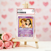 Personalized Valentine’s Day Power Couple Card, Custom Anniversary Card Couple Photo Anime Style, Best Valentine's Day Gift for Lover