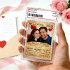 Personalized Valentine’s Day Power Couple Card, Custom Anniversary Card Couple Photo Anime Style, Best Valentine's Day Gift for Lover