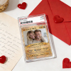 Personalized Valentine’s Day Power Couple Card, Custom Anniversary Card Couple Photo Anime Style, Best Valentine's Day Gift for Lover
