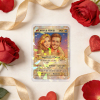Personalized Valentine’s Day Power Couple Card, Custom Anniversary Card Couple Photo Anime Style, Best Valentine's Day Gift for Lover