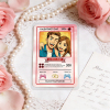Personalized Valentine’s Day Power Couple Card, Custom Anniversary Card Couple Photo Anime Style, Best Valentine's Day Gift for Lover