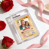 Personalized Valentine’s Day Power Couple Card, Custom Anniversary Card Couple Photo Anime Style, Best Valentine's Day Gift for Lover