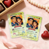 Personalized Valentine’s Day Power Couple Card, Custom Anniversary Card Couple Photo Anime Style, Best Valentine's Day Gift for Lover