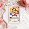 Personalized Valentine’s Day Power Couple Card, Custom Anniversary Card Couple Photo Anime Style, Best Valentine's Day Gift for Lover