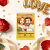 Personalized Valentine’s Day Power Couple Card, Custom Anniversary Card Couple Photo Anime Style, Best Valentine's Day Gift for Lover