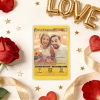 Personalized Valentine’s Day Power Couple Card, Custom Anniversary Card Couple Photo Anime Style, Best Valentine's Day Gift for Lover