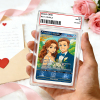 Personalized Valentine’s Day Power Couple Card, Custom Anniversary Card Couple Photo Anime Style, Best Valentine's Day Gift for Lover