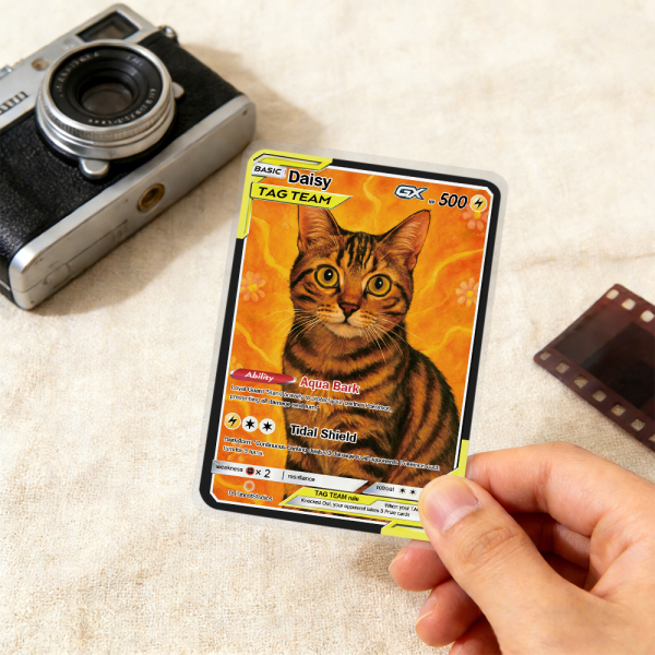Personalized Pet Anime Art Trading Card, Best Holiday Gift for Pet Lover