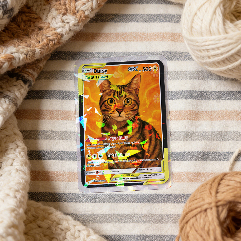 Personalized Pet Anime Art Trading Card, Best Holiday Gift for Pet Lover