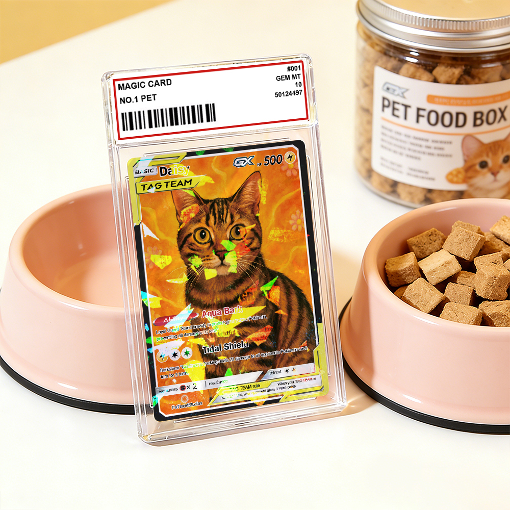 Personalized Pet Anime Art Trading Card, Best Holiday Gift for Pet Lover