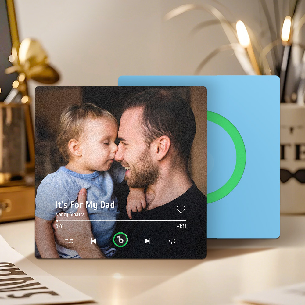 Custom Music Fridge Magnets Custom Music Fridge Magnet Colorful Frame Album Fridge Magnet Can Play Songs Gift for Dad