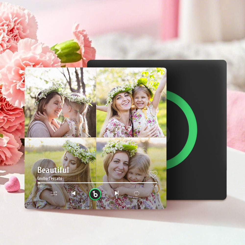 Mother's Day Gifts Custom Music Fridge Magnet Colorful Frame Album Fridge Magnet Can Play Songs