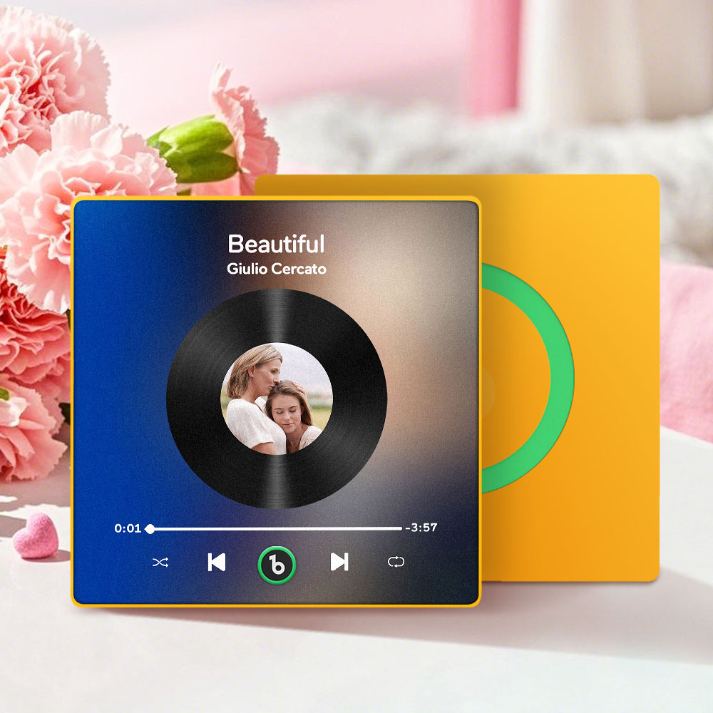 Mother's Day Gifts Custom Music Fridge Magnet Colorful Frame Album Fridge Magnet Can Play Songs