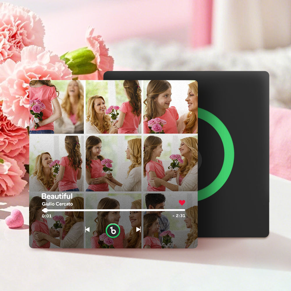 Mother's Day Gifts Custom Music Fridge Magnet Colorful Frame Album Fridge Magnet Can Play Songs