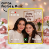 Mother's Day Gifts Custom Music Fridge Magnet Colorful Frame Album Fridge Magnet Can Play Songs