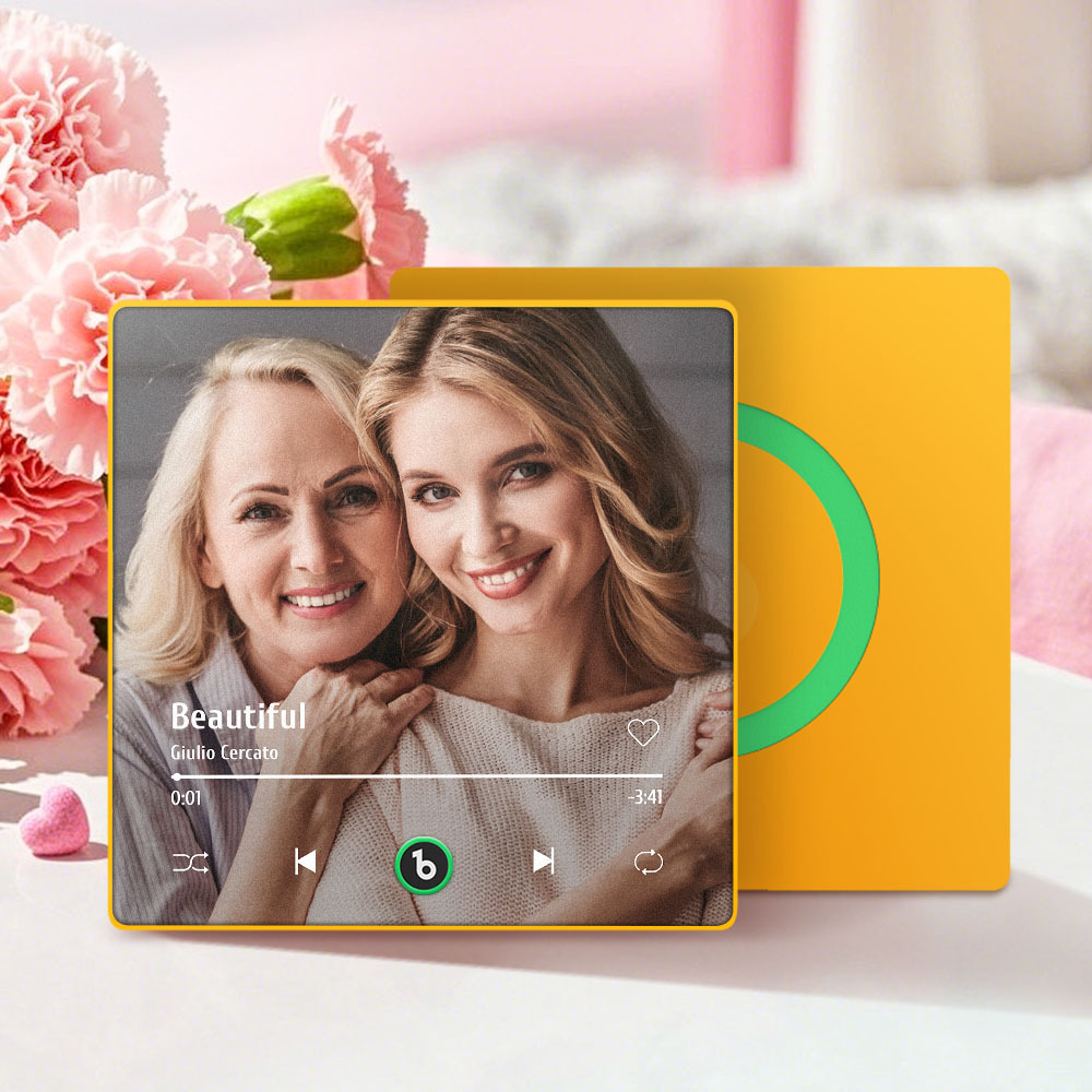 Mother's Day Gifts Custom Music Fridge Magnet Colorful Frame Album Fridge Magnet Can Play Songs