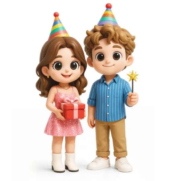 Custom 3D Photo Figurine Personalized Couple Birthday Sculpture Romantic Gift for Him Her