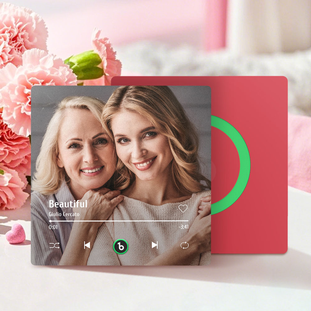 Mother's Day Gifts Custom Music Fridge Magnet Colorful Frame Album Fridge Magnet Can Play Songs