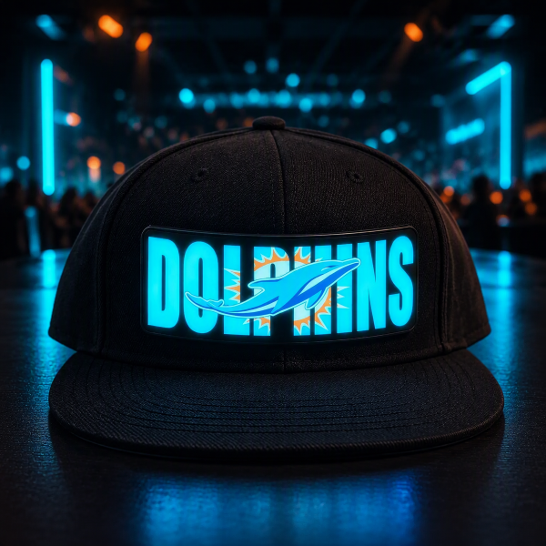 Football Fan LED Light-Up Snapback Cap - Photowatch