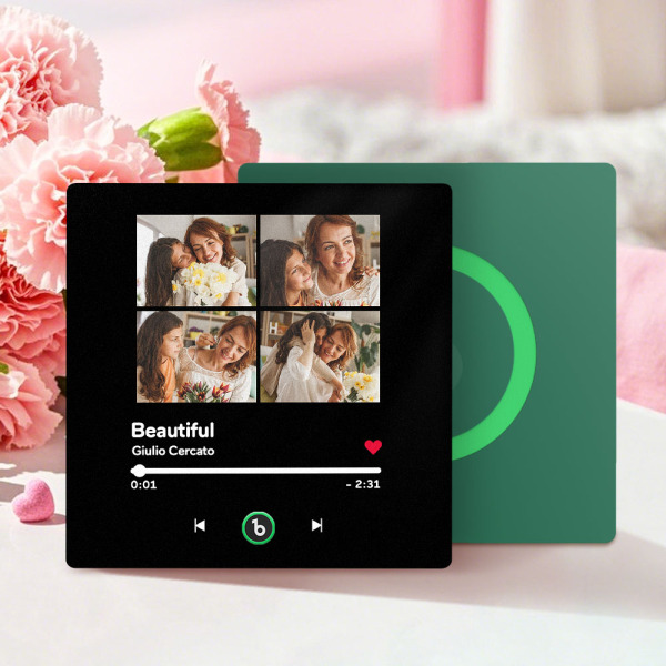 Mother's Day Gifts Custom Music Fridge Magnet Colorful Frame Album Fridge Magnet Can Play Songs