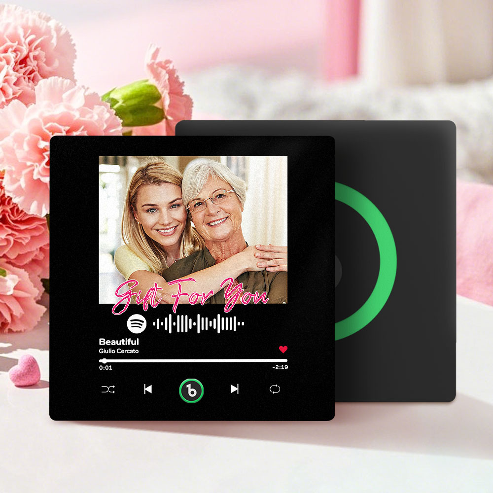 Mother's Day Gifts Custom Music Fridge Magnet Colorful Frame Album Fridge Magnet Can Play Songs