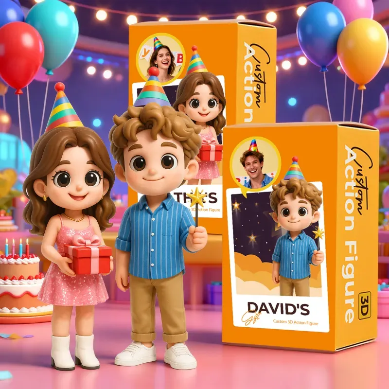 Custom 3D Photo Figurine Personalized Couple Birthday Sculpture Romantic Gift for Him Her