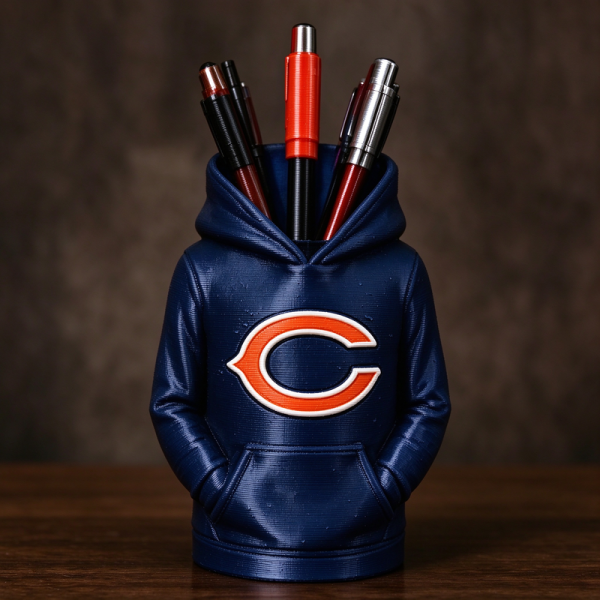 Football Hoodie Pen Holder | Team Desk Organizer