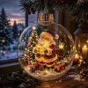 Enchanted Christmas Glow Ornament Miniature Holiday Scene Keepsake Best Christmas Gift for Family