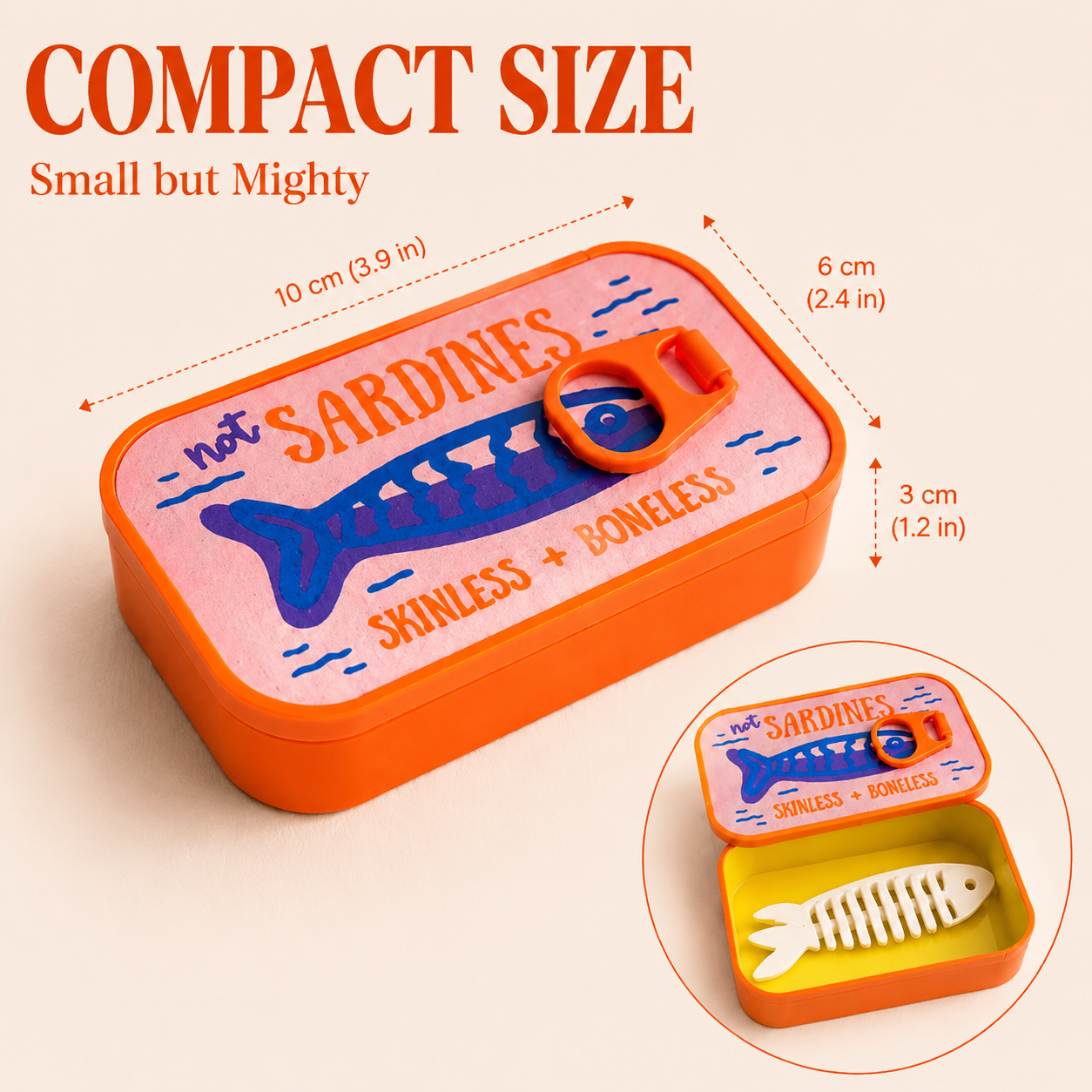 Vintage Sardine Tin Jewelry Box | Cute Mini Travel Jewelry Organizer for Rings, Earrings & Necklaces