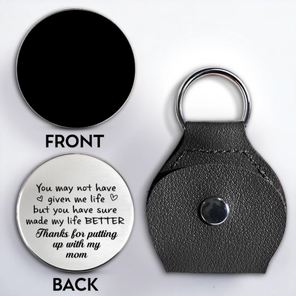 Bonus Dad, Better Life Thanks Keychain - Personalized Custom Pocket Hug