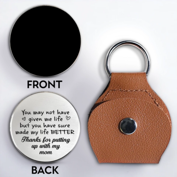Bonus Dad, Better Life Thanks Keychain - Personalized Custom Pocket Hug